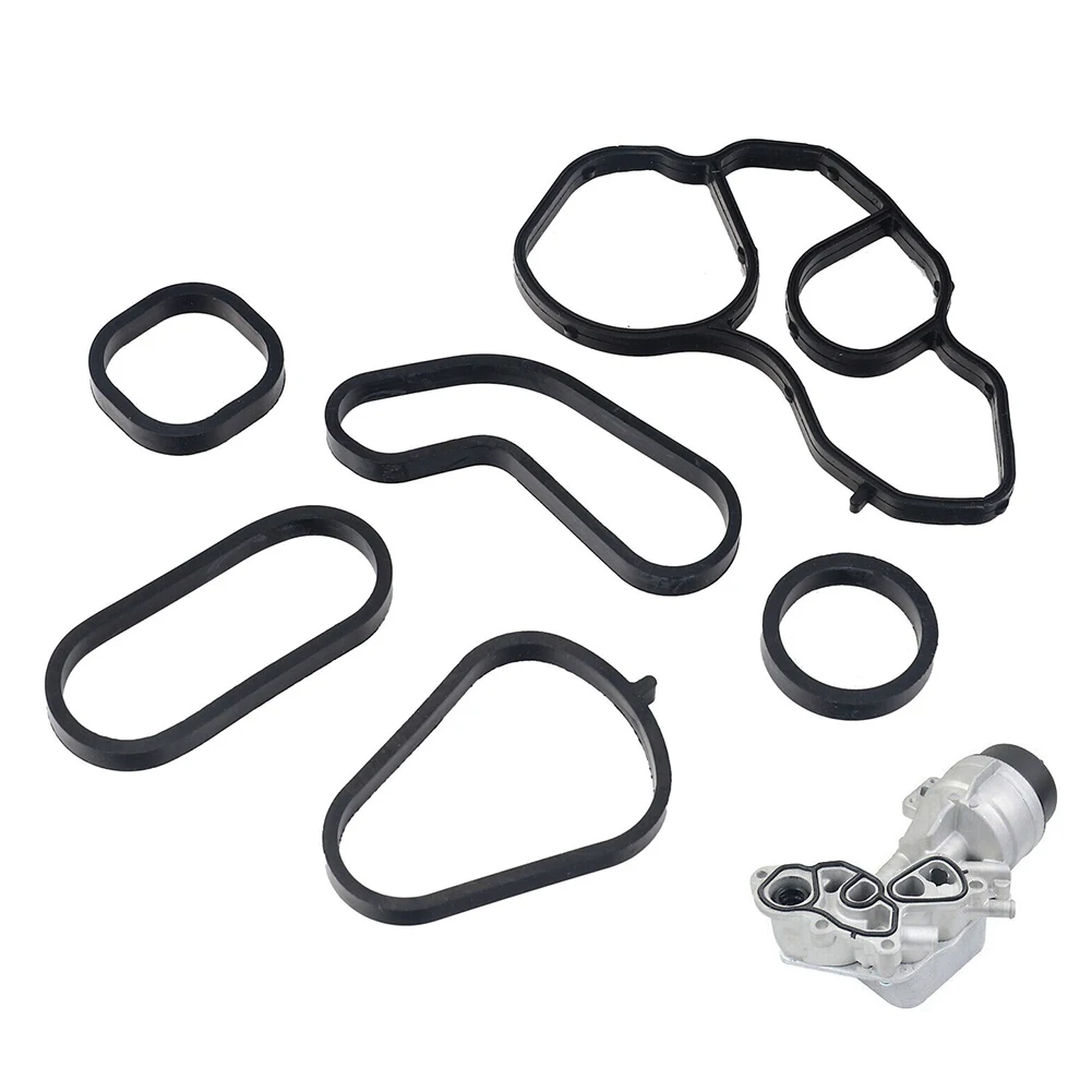High Quality COOLER GASKET SEAL 6pcs/set Automotives Cooler Housing Oil Filter Rubber Car Exterior Accessories