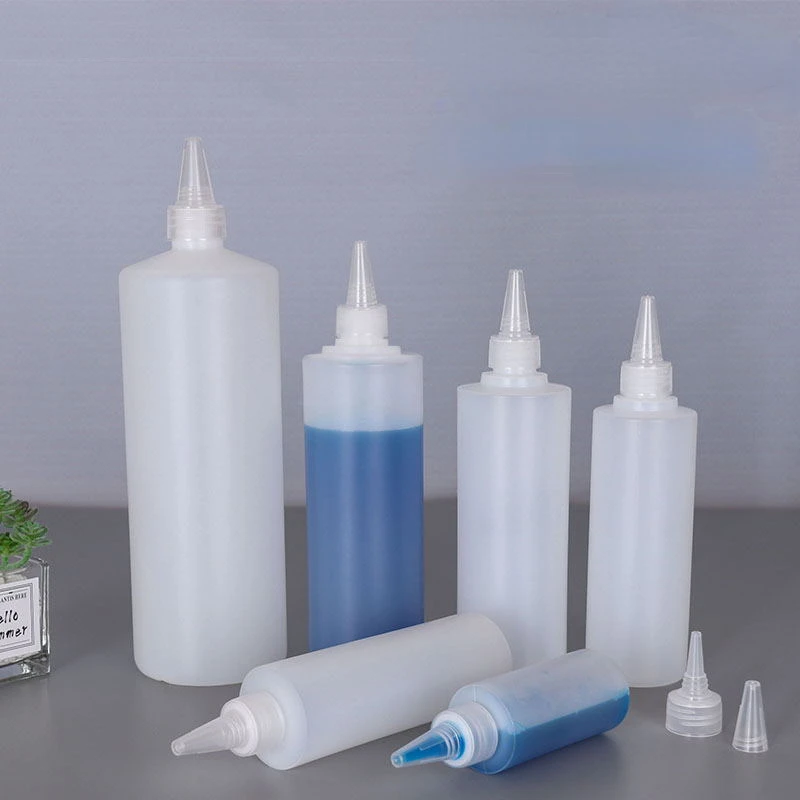 

200/250/1000ml Empty PE Hair Color Bottle Applicator Plastic Squeeze Bottle for Hair Dispensing Bottles Nozzle Tip Dye Bottle