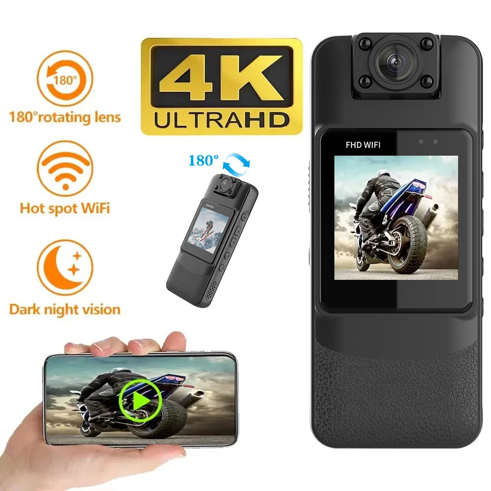 Caméra Sport 4K Vision Nocturne WiFi 1000mAh