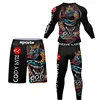 New Rashguard For Men Jiu Jitsu MMA T-shirt+Pant Set Brazilian Grappling Bjj Gi Boxing Rash Guard MMA Shorts Boxeo Fight Jerseys 2