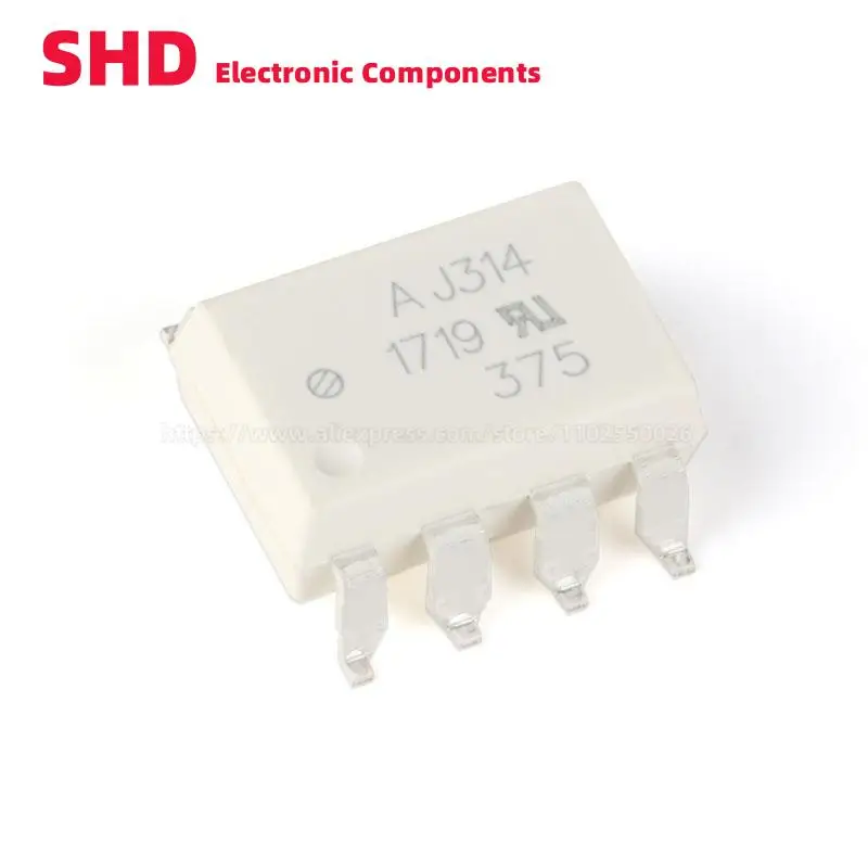 

5PCS HCPL-J314-500E HCPL-J314 AJ314 J314 SMD-8 SOP High Speed Optocouplers 0.4A IGBT Gate Drive IC