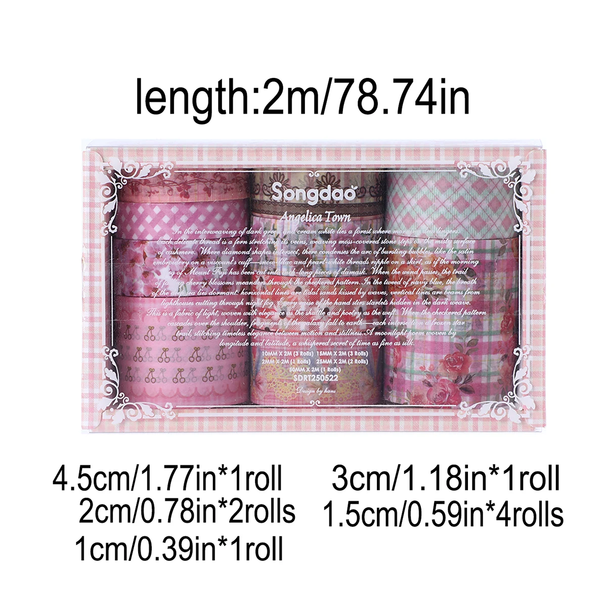 10 롤/상자, 꽃 식물 패턴 절묘한 washi 테이프 세트, DIY 스크랩북 장식, 수제 예술 장식에 적합