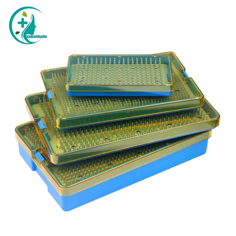 Sterilization Box 4 sizes available Sterilization Tray Case with Silicone Mat Sterilization Box Autoclavable Disinfection Box
