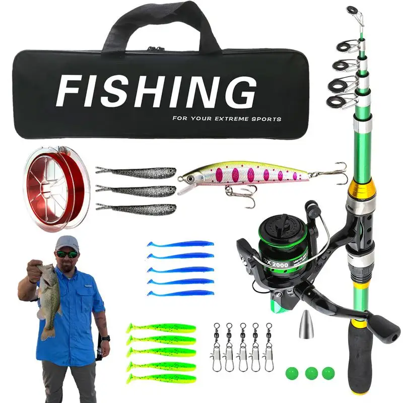 

Fishing Pole Ocean Fishing Gear Set Fishing Gear Set With Lines Hooks Lure Beginner Fishing Rod Set For Freshwater Saltwater