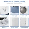 Compact Washing Machine 13lbs Capacity Twin Tube Washing Machine Washer and Spin Cycle Combo 5
