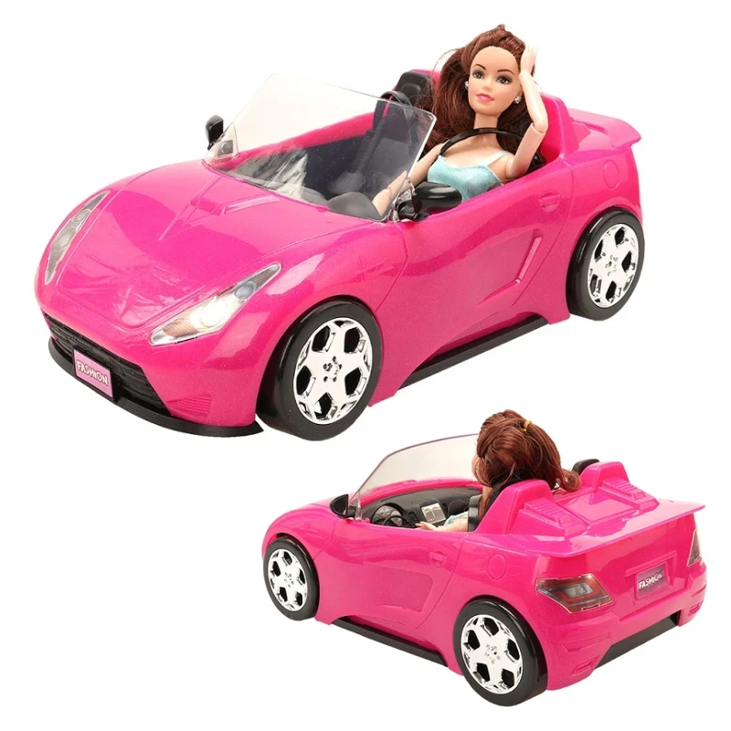 Barbie Collection Doll and 2 Seat Pink Convertible Car with