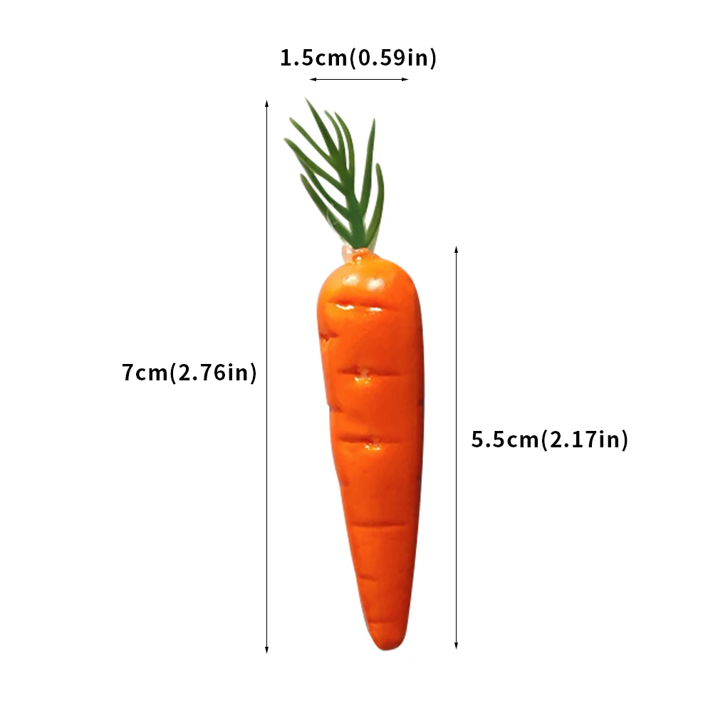 Vegetable Ornaments 10pcs Mini Artificial Simulation Carrot Shop Home Decoration