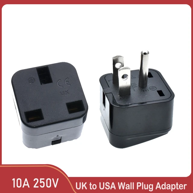 US Travel Plug Adapter Europe/UK/AU/in/CN/JP/Asia/Italy/Swiss to USA Plug  Adapter (Type A& European Plug,2-Pack) White