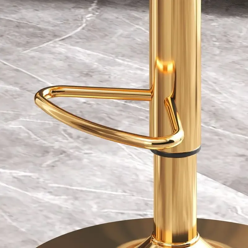 Adjustable Height Swivel Bar Stool with Footrest Modern Luxury Design for Home Kitchen Bar KTV Reception Counter Chair  chaise