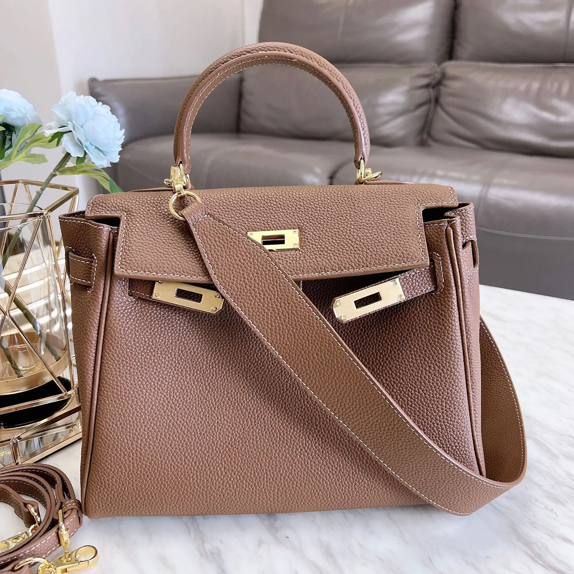 

H bag togo leather shoulder bags women luxury handbags new design fashion office bags shell bags