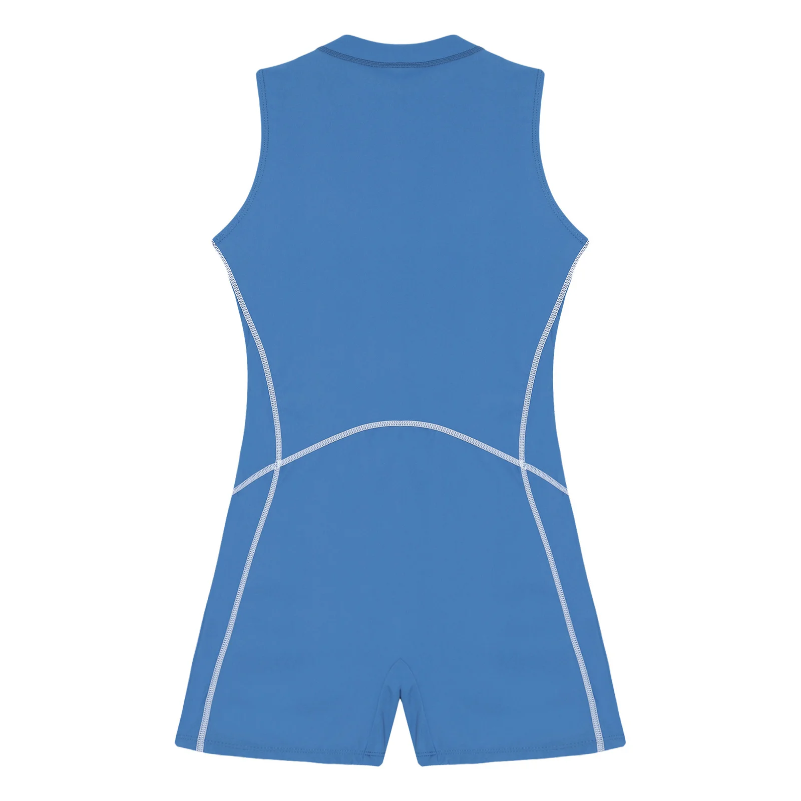 Frauen einteiliger sportlicher Badeanzug bis 50 Rash Guard ärmelloser Reiß verschluss Bodysuit Bade bekleidung Badeanzug Surfen Beach wear Neopren anzug – Detail 26