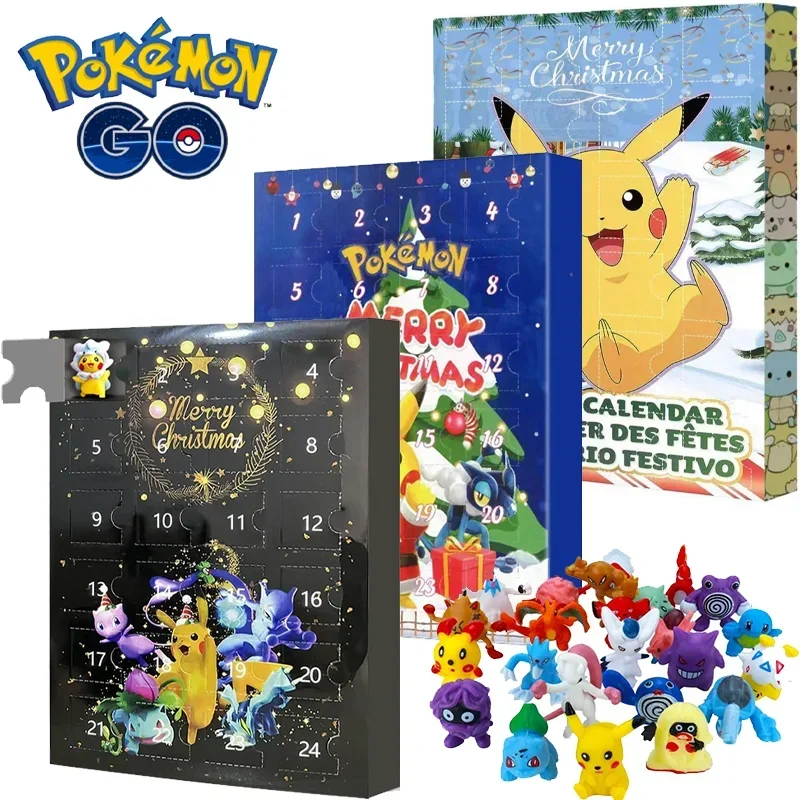 24Pcs Pokemon Calendario Dell'Avvento Di Natale Per Bambini Pikachu Surprise Box Juguetes Toys For Children 2024 Navidad Gifts