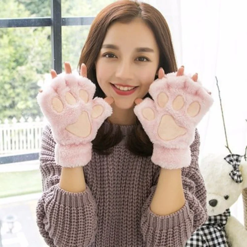Cat Claw Half Finger Gloves for Women half finger gloves,fingerless gloves,warm gloves,cat gloves