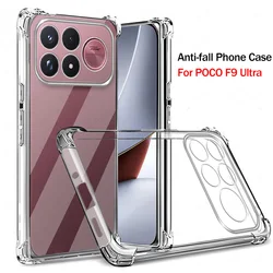 Shockproof Transparent Silicone Armor Case - Clear Protective Bumper Cover for POCO F9 Pro (Transparent)