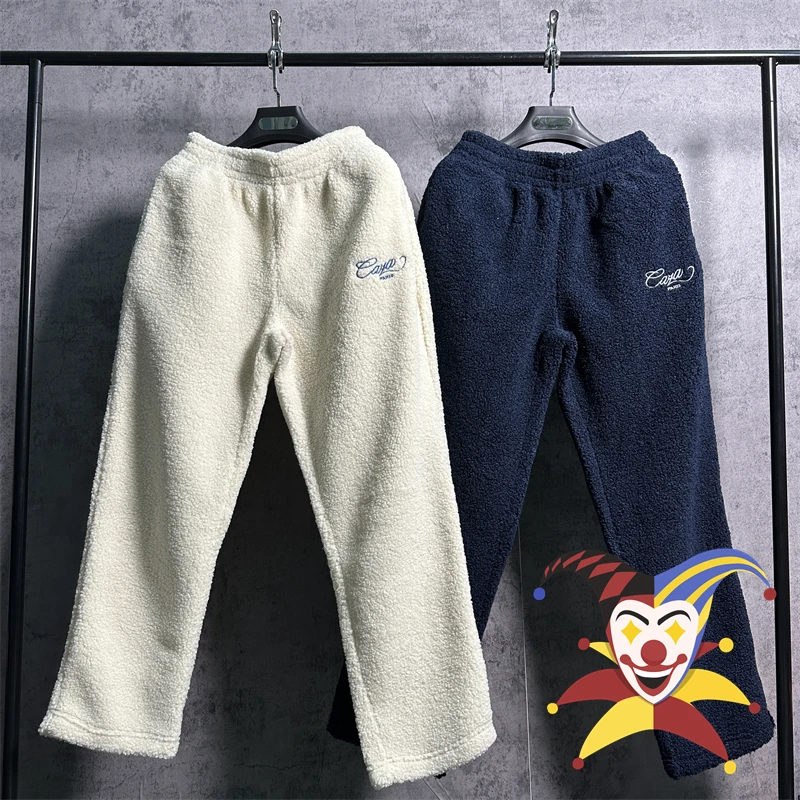 

Granular Velvet Casablanca Sweatpants Men Women Oversize Embroidery Logo Drawstring Pants