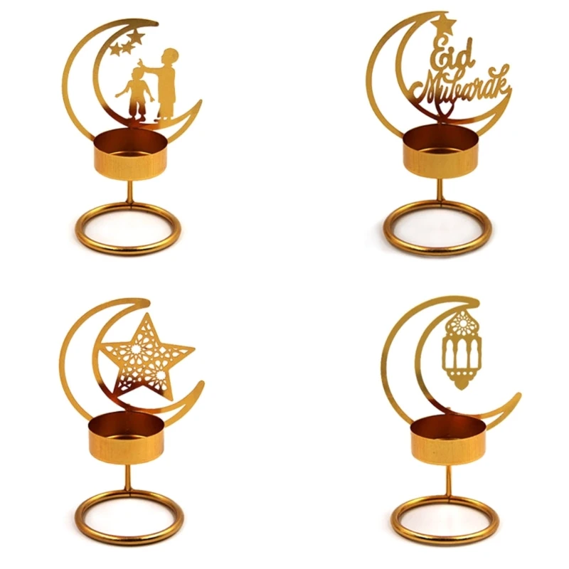 

Металлический Золотой держатель в арабском стиле, декоративная подставка для подсвечника