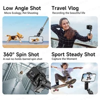 AXNEN Q19 Tracking Gimbal Stabilizer Selfie Stick Tripod for Smartphone 360° AI Rotating Shoot with Fill Light Bluetooth Remote - Image 4