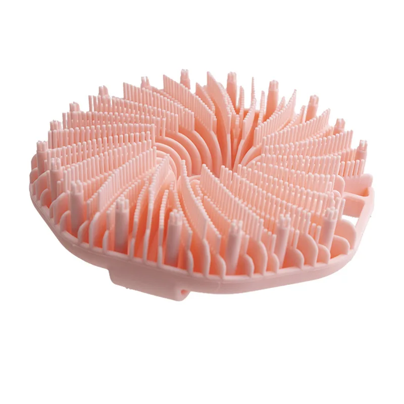 Soft Silicone Body Scrubber Bath Brush With Ergonomic Handle Portable Shower Massage Cleaning Exfoliating Home Tool 5