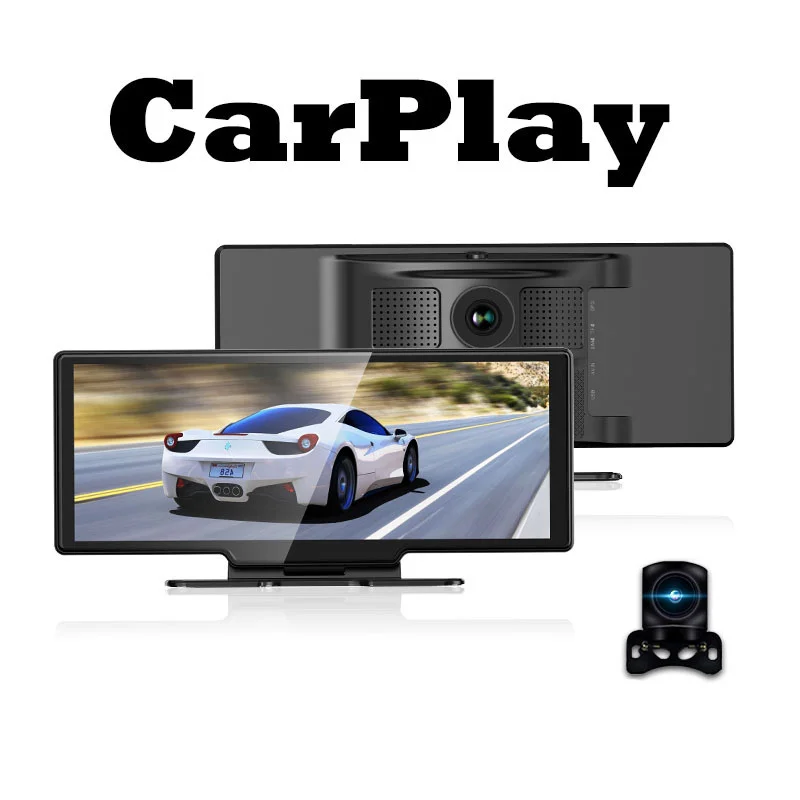 

10.26 Inch Touch Screen 4K Car Portable Wireless Apple CarPlay Android Radio Multimedia GPS dual lens Dash Cam 1080P Stereo Linu