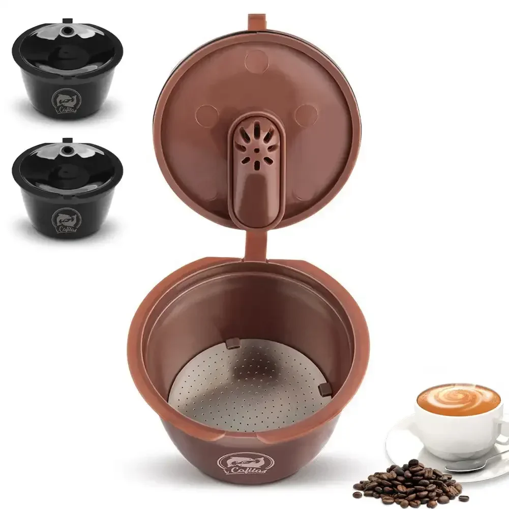 Reusable Coffee Capsules 5.4*3.5CM Food Grade PP Reusable Coffee Capsule Pods Dolce Gusto Refillable Filters Crema Espresso Capsules Cup Kitchen Tool