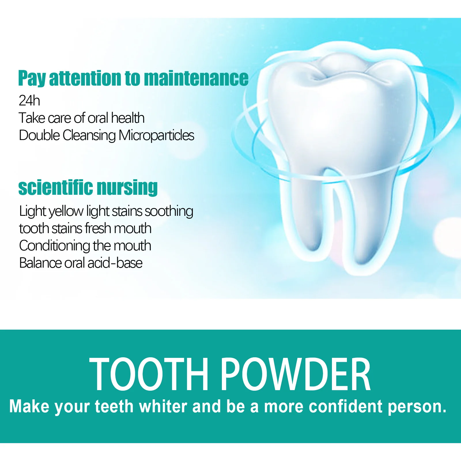 5 Days Teeth Whitening Powder Toothpaste Remove Plaque Stains Dental Calculus Oral Hygiene Cleaning Fresh Bad Breath Tooth Care teeth whitening toothpaste teeth whitening powder teeth cleaner