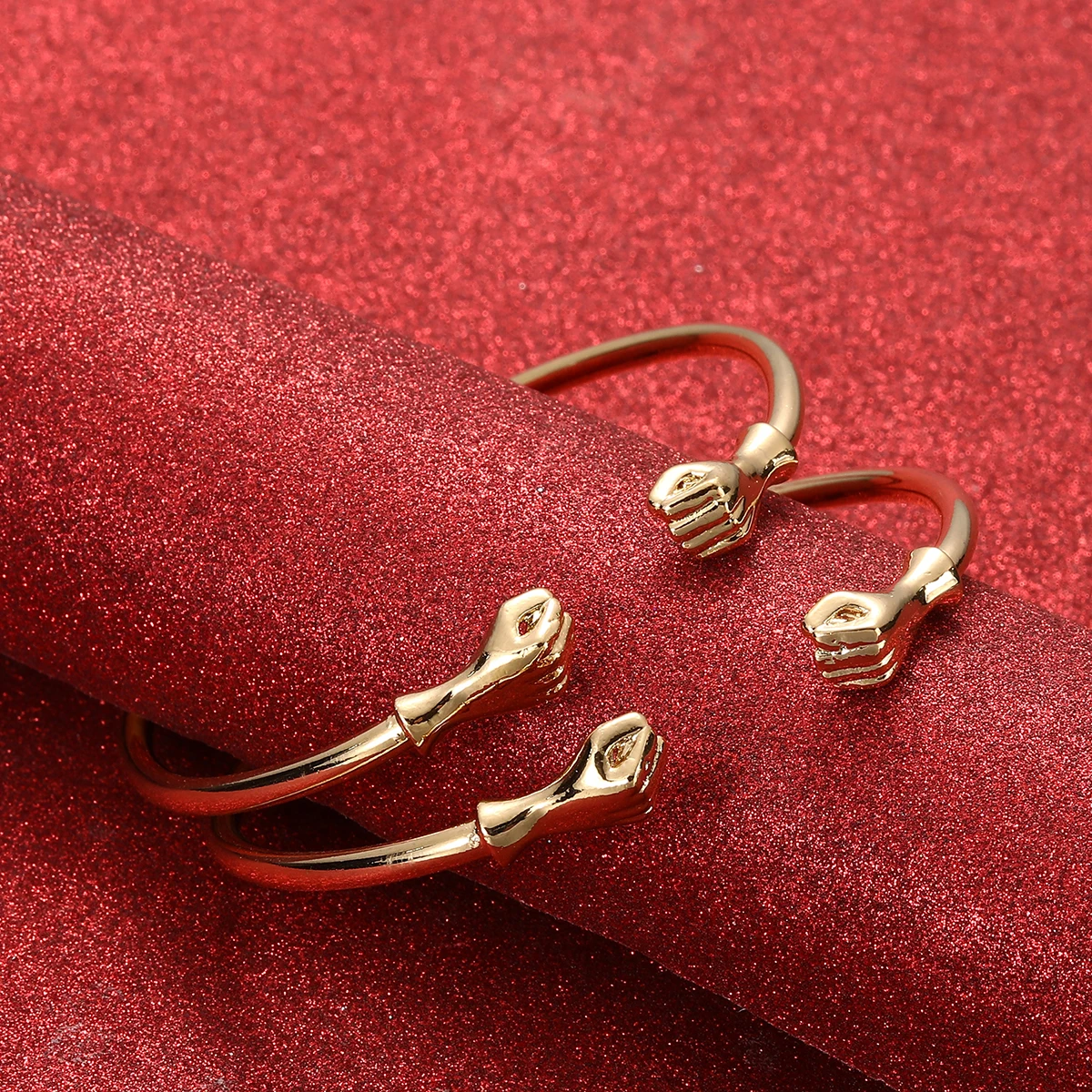 Bangle Bracelet 2pcs Indian Fist Bangles Opening Embossing Dubai Ethiopian Brazil Bracelets Jewelry