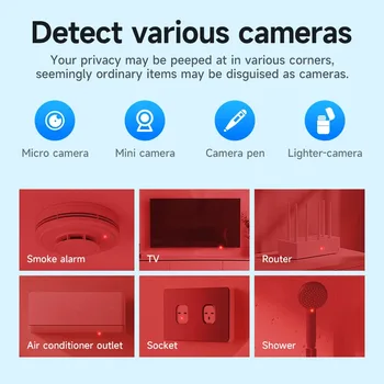 HOCO GM231 Camera Detector Intelligent Hidden Camera Signal Detector Rechargeable Hanging Security Alarm Protection Detector 4