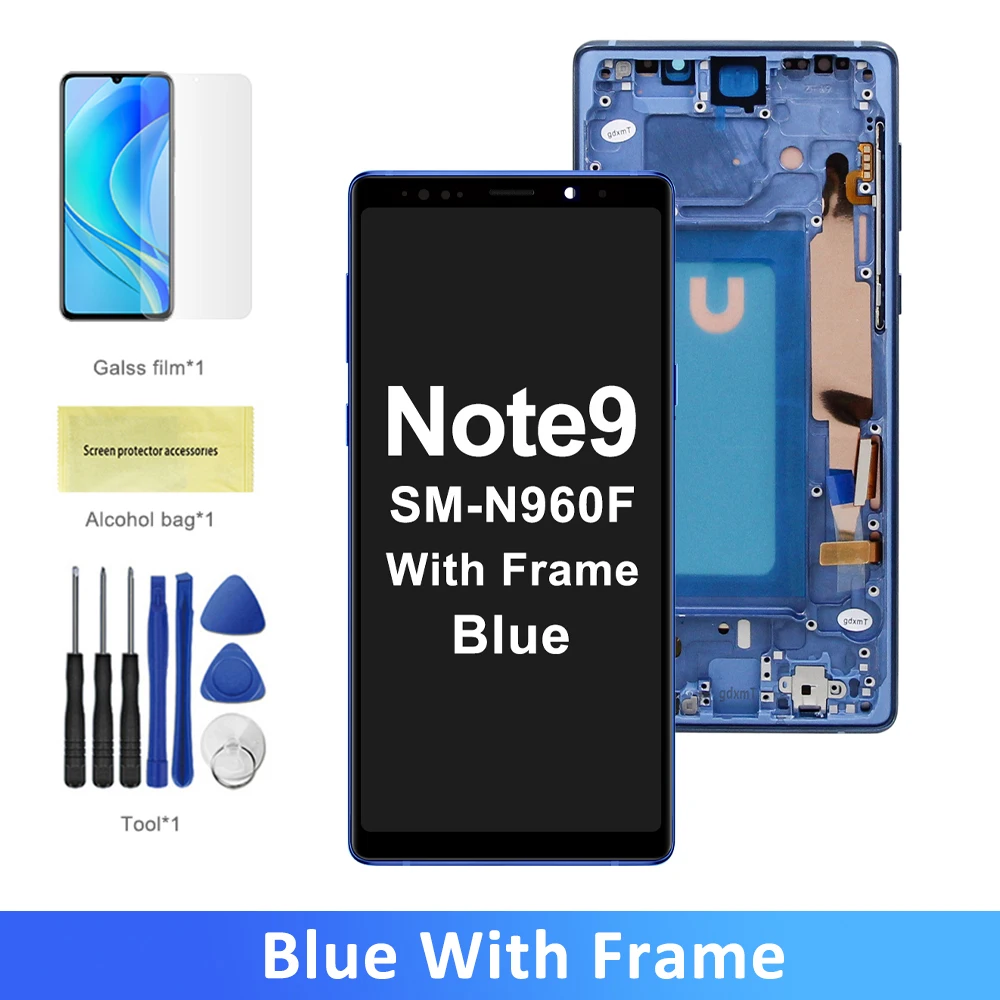 blue with frame