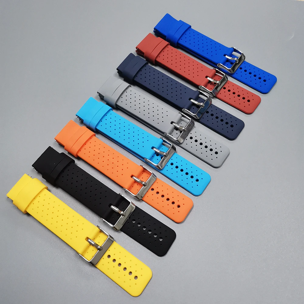 Silicone Sport Strap 22mm - Versatile Watch Band Replacement Bracelet
