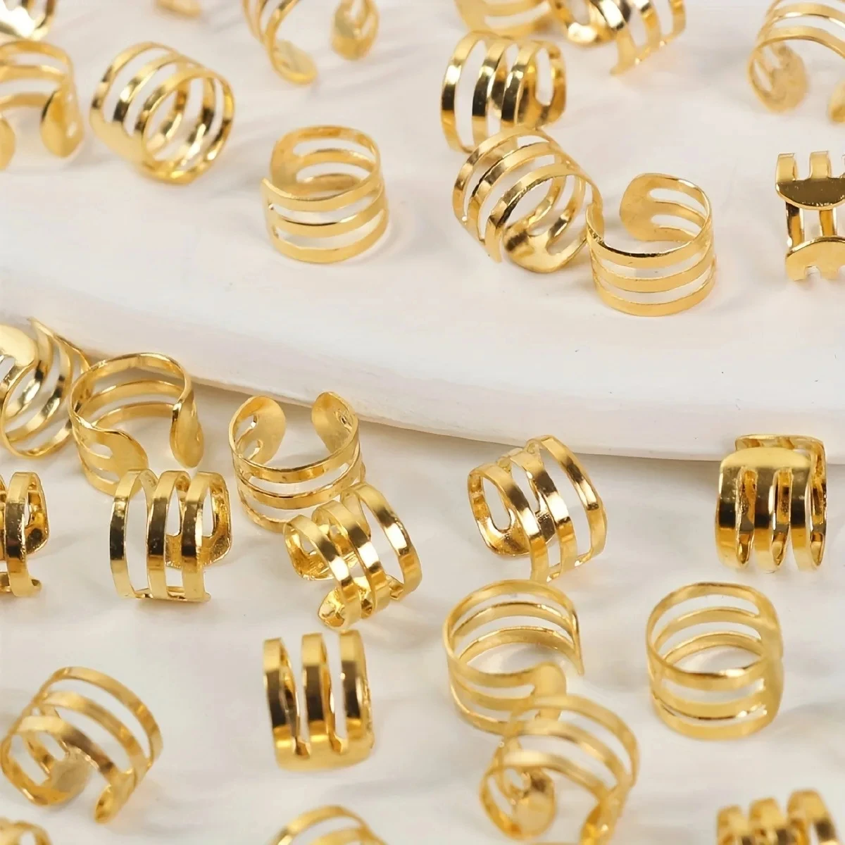 50/100 stücke DIY aushöhlen Haarring, Dreadlocks Perlen Haar Geflecht Ringe Clip Angst Haar Flechten Metall Manschetten Dekoration/Zubehör – Detail 20