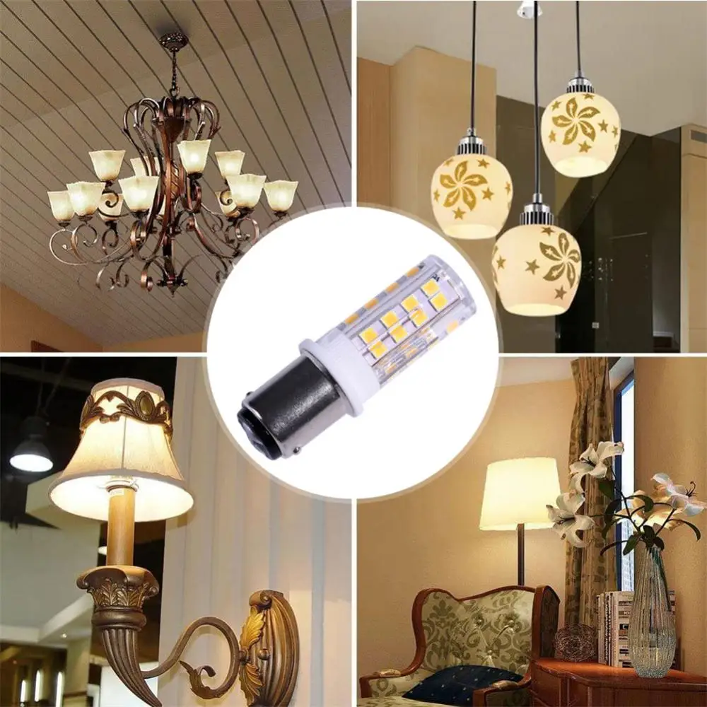 Ba15d Double Contact Bulb Led Lights 220V 51LEDs Super Bright Sewing Machine Pfaff Singer Privilege Bernina Room Home led lamp