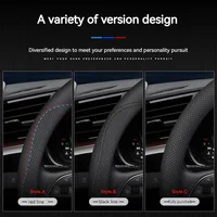 For Tesla Model 3 Model Y Model S Model X Roadster Leather Anti-slip Breathable Car Steering Wheel Cover Auto Accessories 5