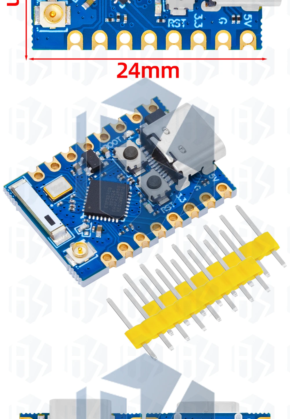 1PCS~5PCS ESP32-C3 PRO MINI Entwicklungsboard mit integriertem ESP32-C3FH4 Chip Modul WiFi Bluetooth Entwicklungsboard – Detail 6