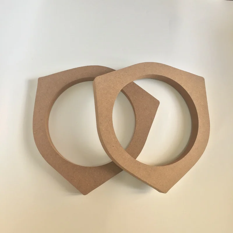 2개 6.5인치 MDF 어댑터 스피커 링 마운팅 스페이서 링 자동차 오디오 19mm 높이