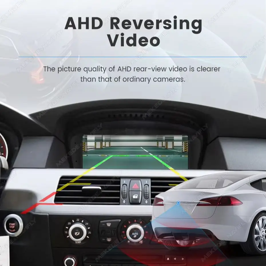 Pantalla MEKEDE Linux de 8.8 Pulgadas para BMW Serie 5 E60 E61 E62 E63 Serie 3 E90 E91, Reproductor Multimedia para Auto, Radio Estéreo, CarPlay Inalámbrico y con Cable, Pantalla Táctil 8