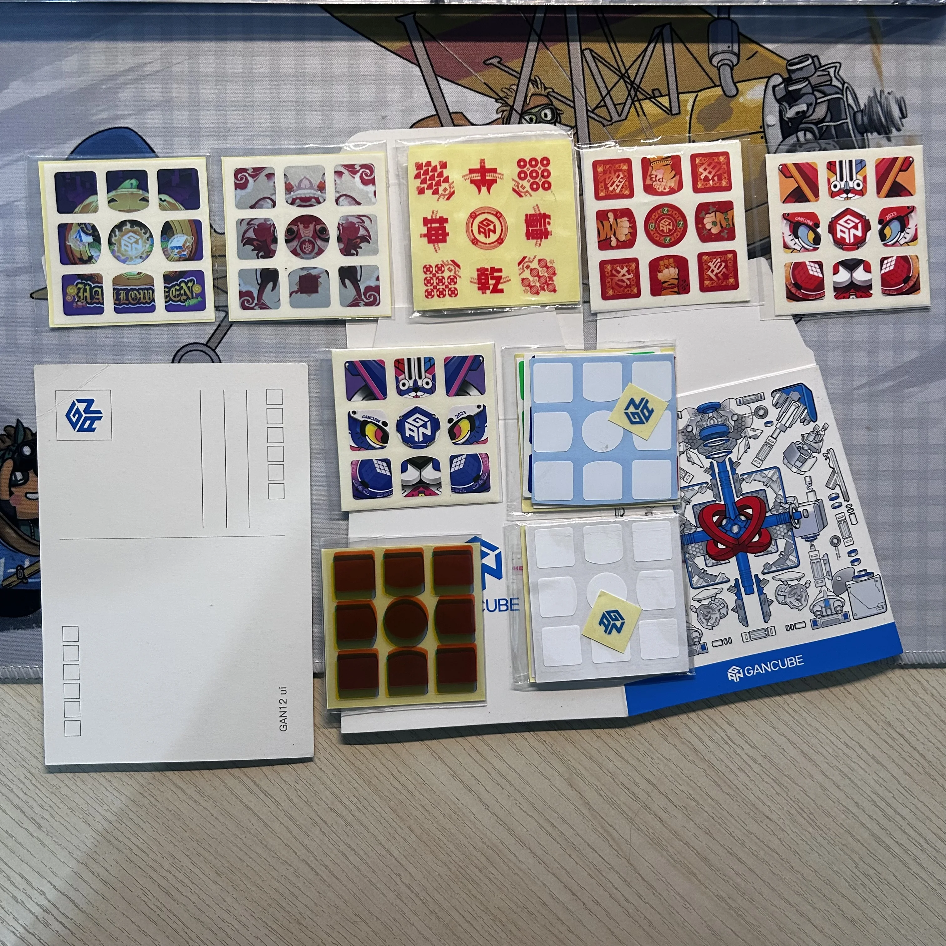 Gan 3x3x3 Magic Cube STICKERS 3x3 Cube 9 kinds of stickers, GAN12ui film, storage bag 6