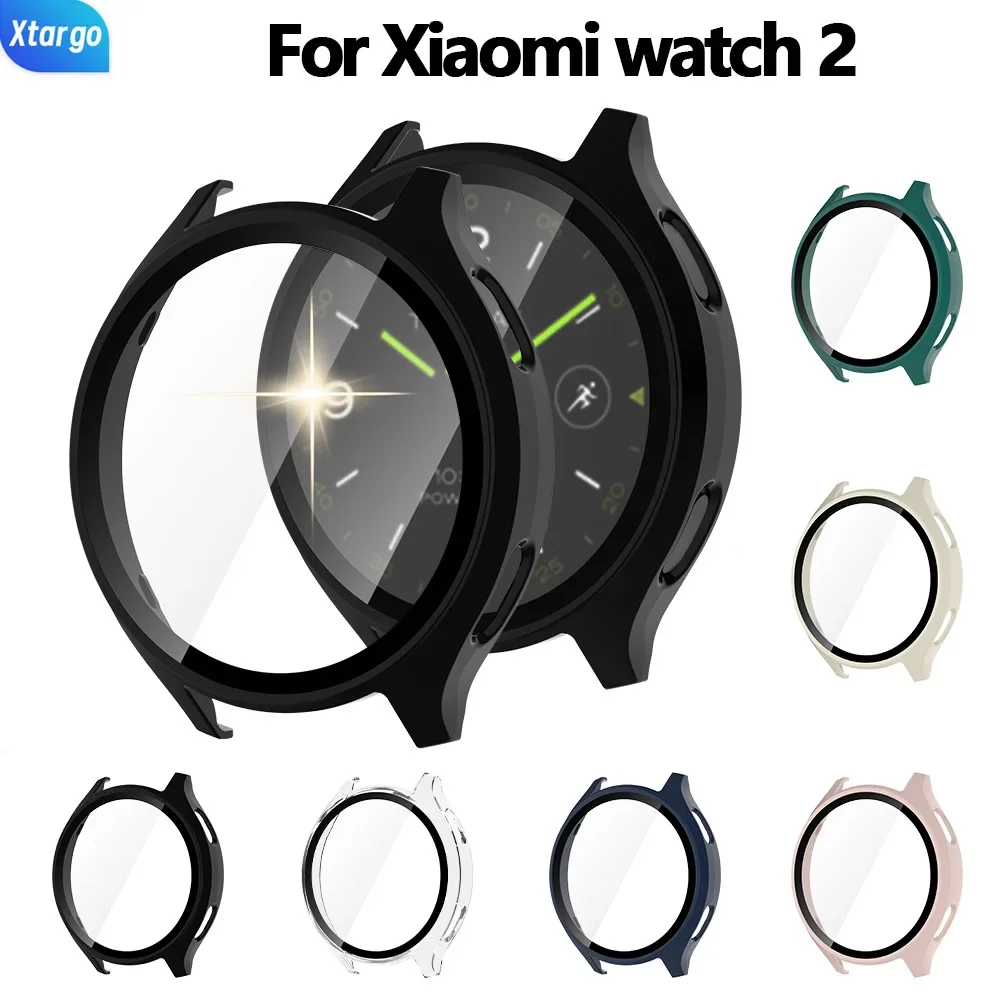 PC Case+Glass for Xiaomi Watch 2 Smart Watch Screen Protector watch screen protector case watch accessories watch screen protector watch case watch protective case watch cover watch protective cover bumper protective case All-around Bumper Protective Shell For XiaoMi Watch2 Accessories