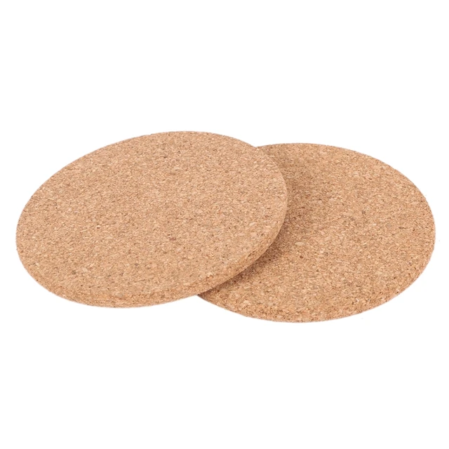 Cork Coaster 1cm Thicken Cup Coasters Tea Coffee Mug Drinks Holder for  Kitchen Natural Wooden Mat Tableware Round Drink Coaster