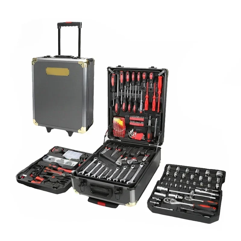 Popular Hardware 186 pcs Repair Multi Function Combination Car Repair Socket Ratchet Wrench Sets Full Hand Tool Set 2