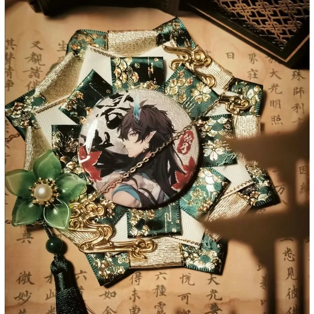 Anime Itabag Rosette Display Holder Badge Base Ribbon Pin Decoration Genshin Impact Light and Night Honkai Handmade Accessories
