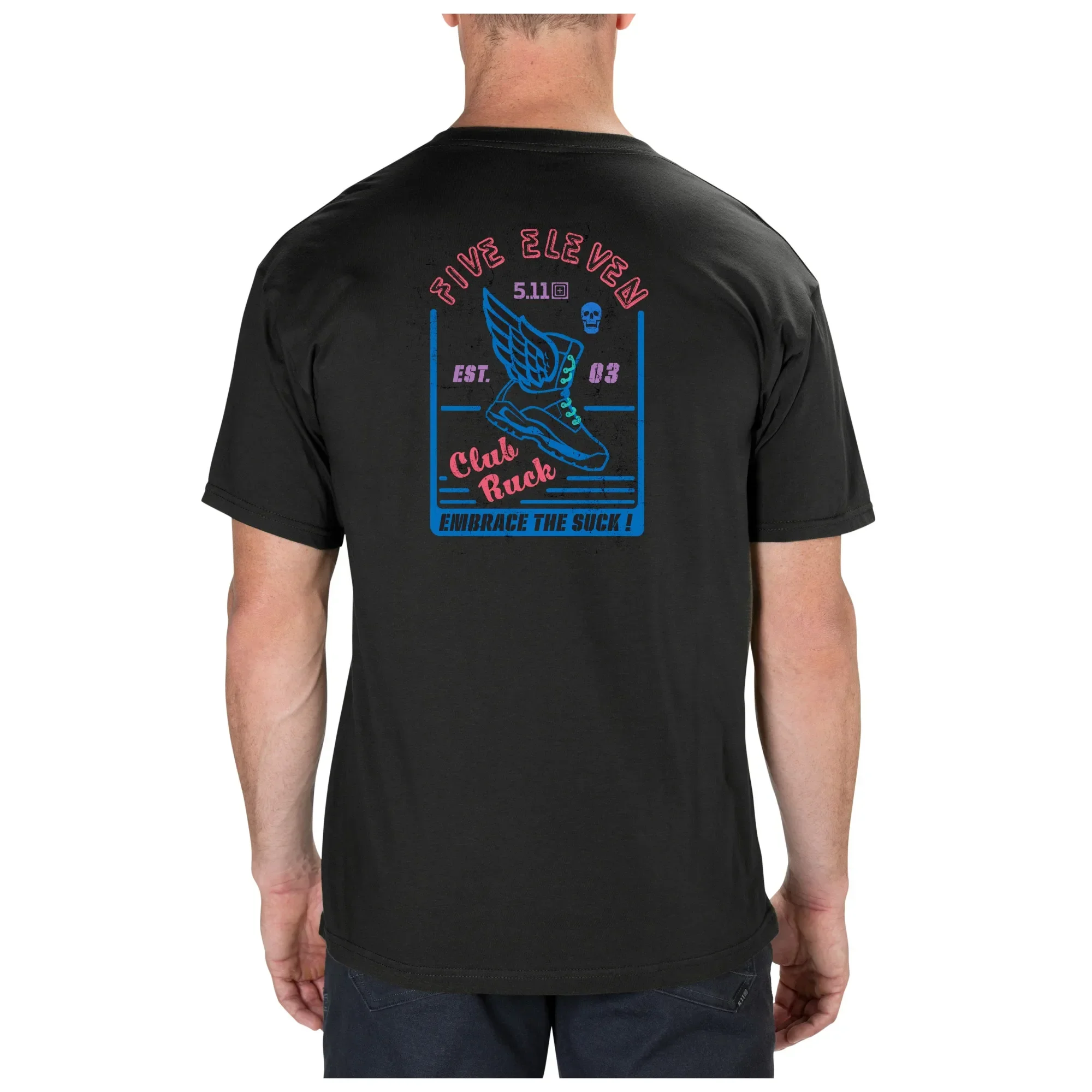 American 5.11 Tactical T-Shirt 76146 Men's Cotton Printed Crew Neck 511 Physical Sports Training Breathable Long Short Sleeves 2