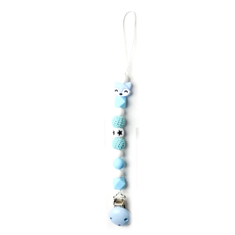 

Baby Pacifier Clip Nursing Soother Holder Silicone Beads Teether Chain Clip DIY Nipple Holder Leash Strap Shower Gifts