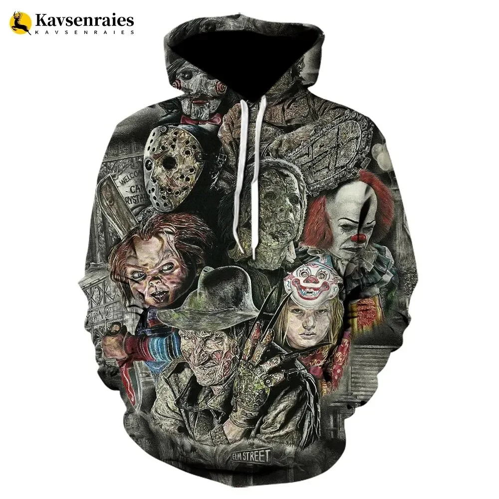 thumbnail image 1 of Nuevas sudaderas con capucha para hombre, sudaderas con estampado de payaso de película de terror, sudaderas con capucha de moda con estampado 3D, tendencia urbana de otoño, ropa para hombre de gran t, 1 of 5