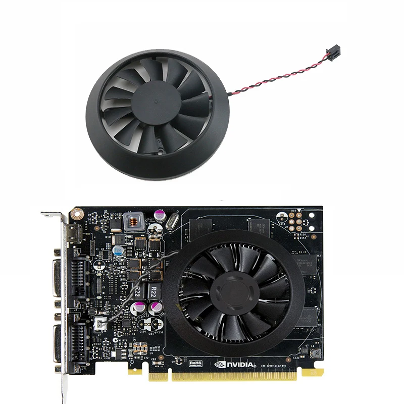 

Вентилятор для госпитализации DELL GTX650 GTX750 TI, охлаждающий вентилятор для Lenovo GT640 FA06010H12LNA, 12 В постоянного тока, 0,45 А, 2 контакта, охлаждающий вен...