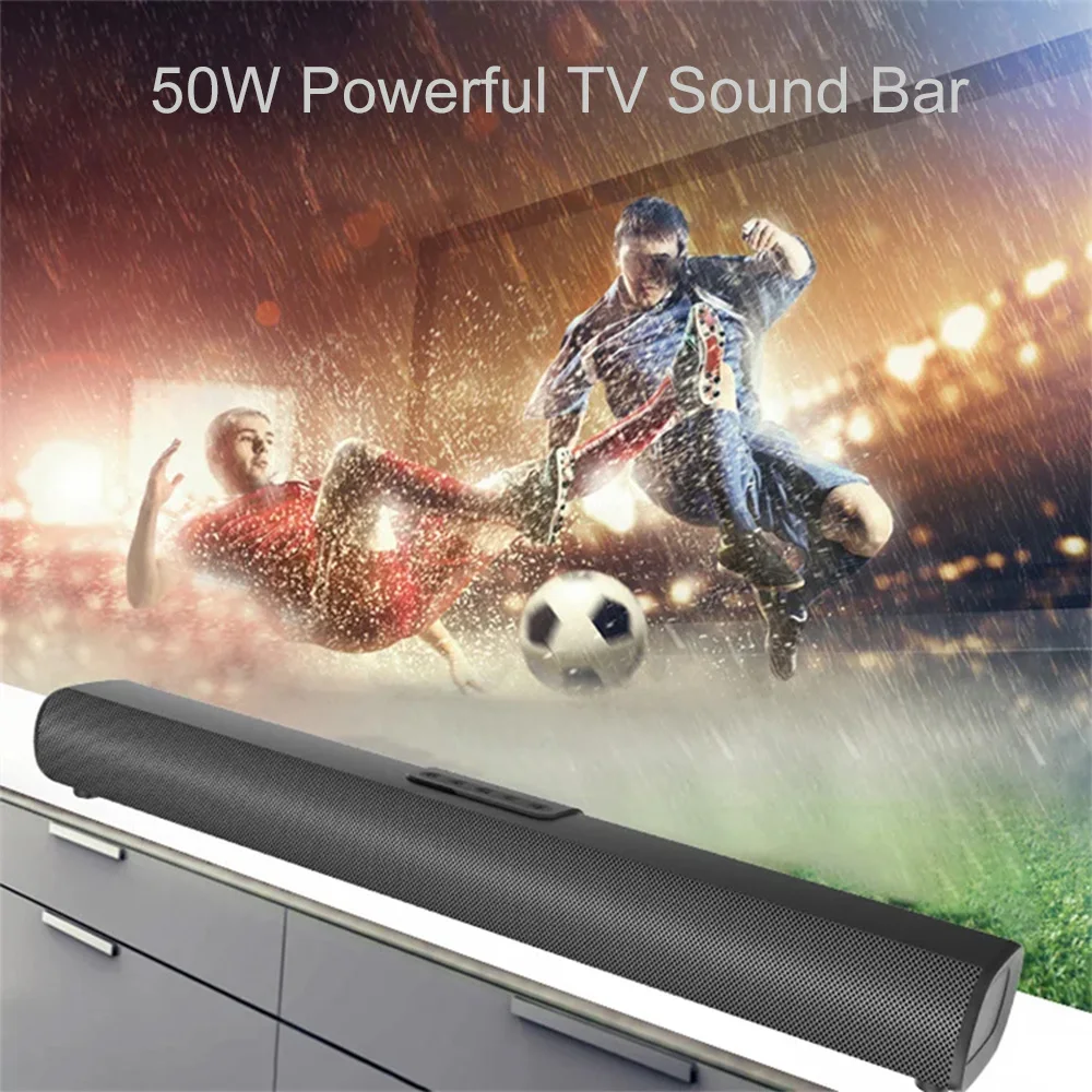 Soundbar Tv Potente Da 50W Altoparlante Bluetooth Multifunzione Gioco Hifi Subwoofer Home Theater Music Center Audio Tf Card Sound Box