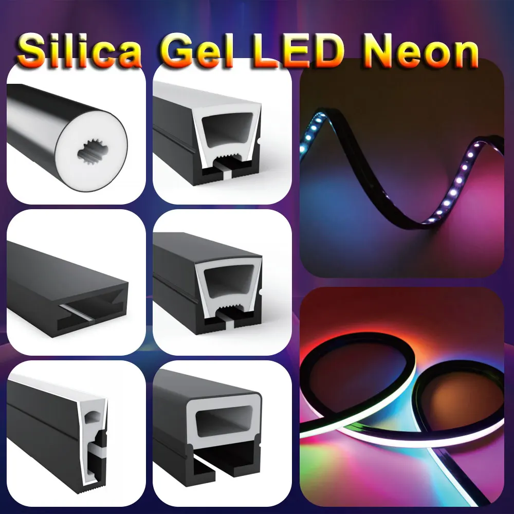 Led Neon Tube Rope Silica Gel Soft Lamp IP67 Flexible Waterproof For 8-12MM Width PCB Individually Addressable Strip Decoration led neon flexible tube soft silica gel ws2812b ws2811 ws2813 5050 sk6812 strip light lamp ip67 waterproof for decoration