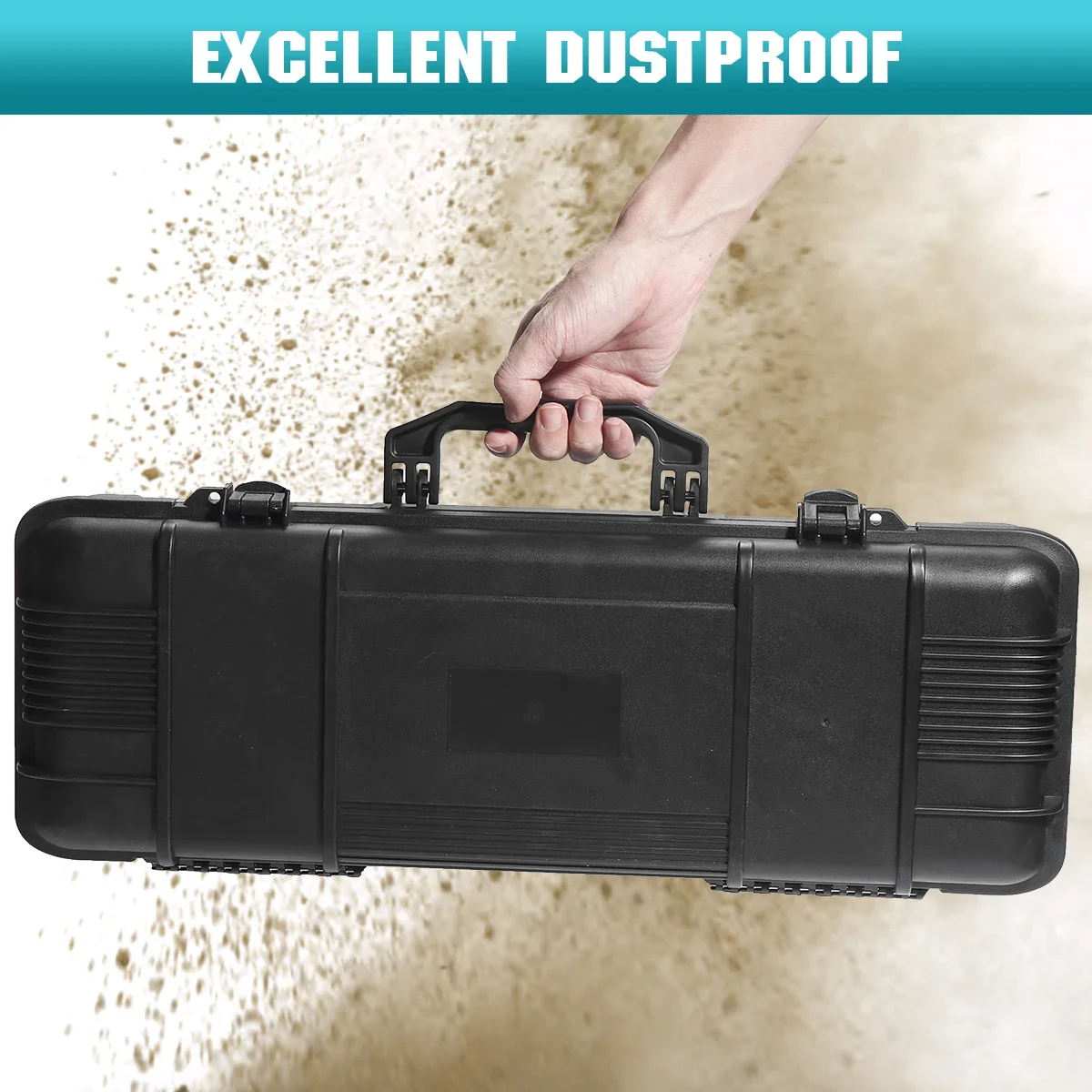 6 Sizes Black Hard Shell PP Carrying Case Portable Waterproof Impactproof Shockproof Tool Holder Sponge Box 6