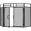 3-Panel Folding Fireplace Screen with Magnetic Hinged Doors, Solid Wrought Iron Panels Fire Spark Guard 6