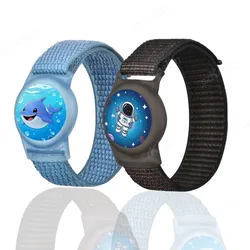 Kids' Anti - Lost Wristband with Adjustable Nylon Strap and Protective Case (2PCS Blue Black)