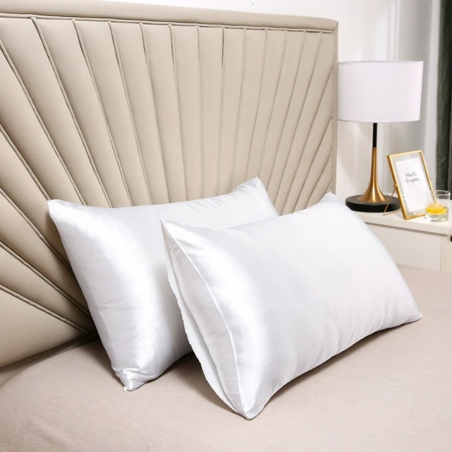 Silver 100% Silk Pillowcase